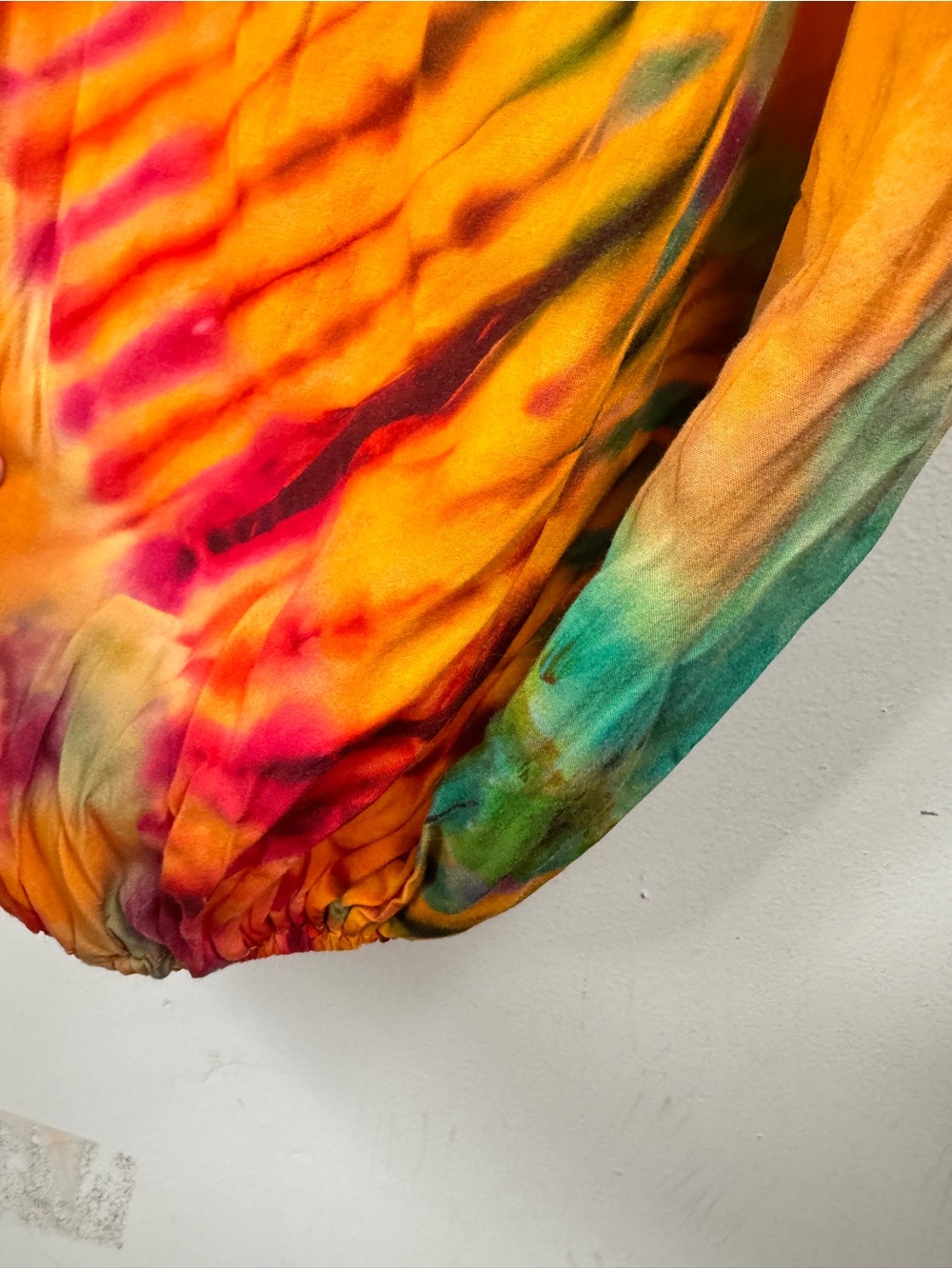 Earthbound Trading Co. Size Small Bright Multicolor Tie-Dye Harem Pants Pockets - Picture 4 of 6